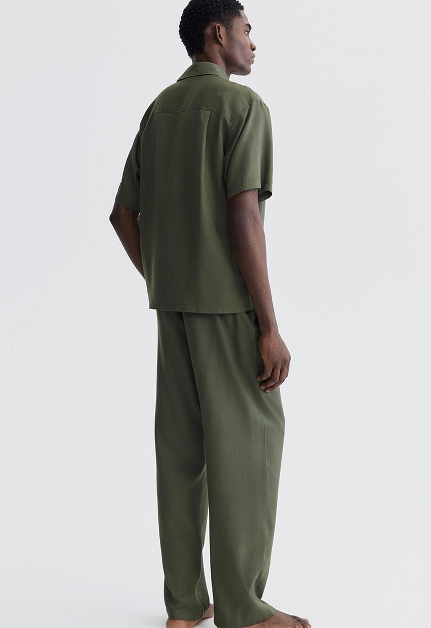 H&M - Relaxed fit resort shirt - dark khaki green