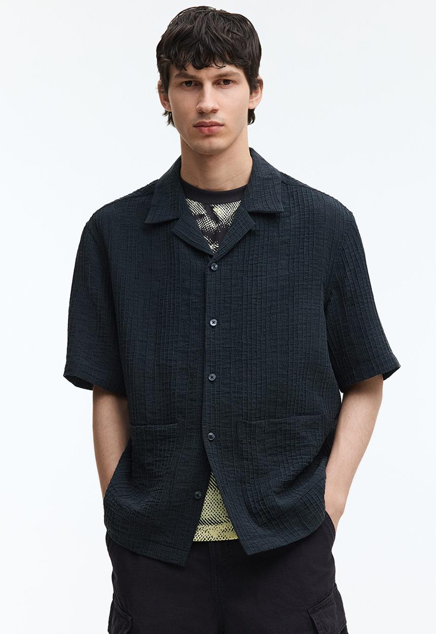 H&M - Relaxed fit resort shirt - black