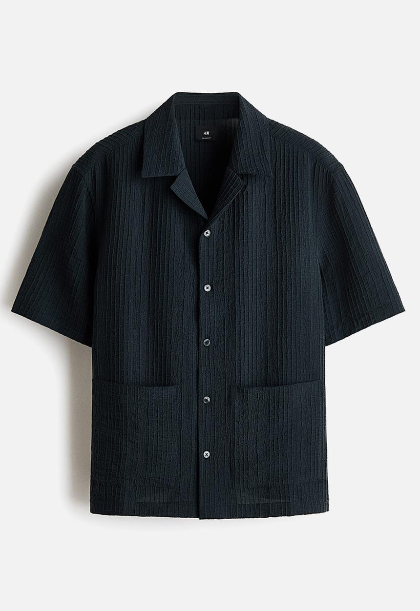 H&M - Relaxed fit resort shirt - black