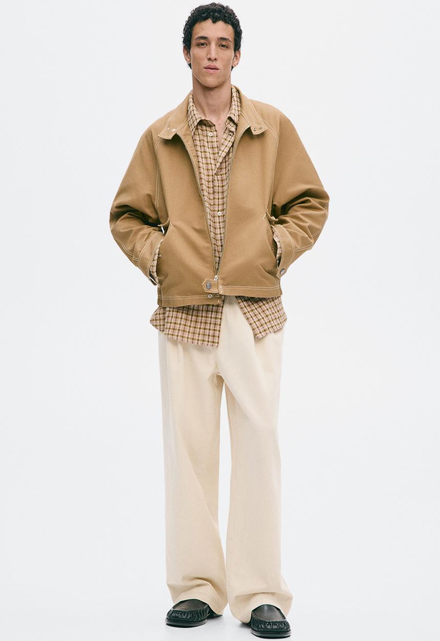 H&M - H&M Atelier: Loose fit denim trousers - cream