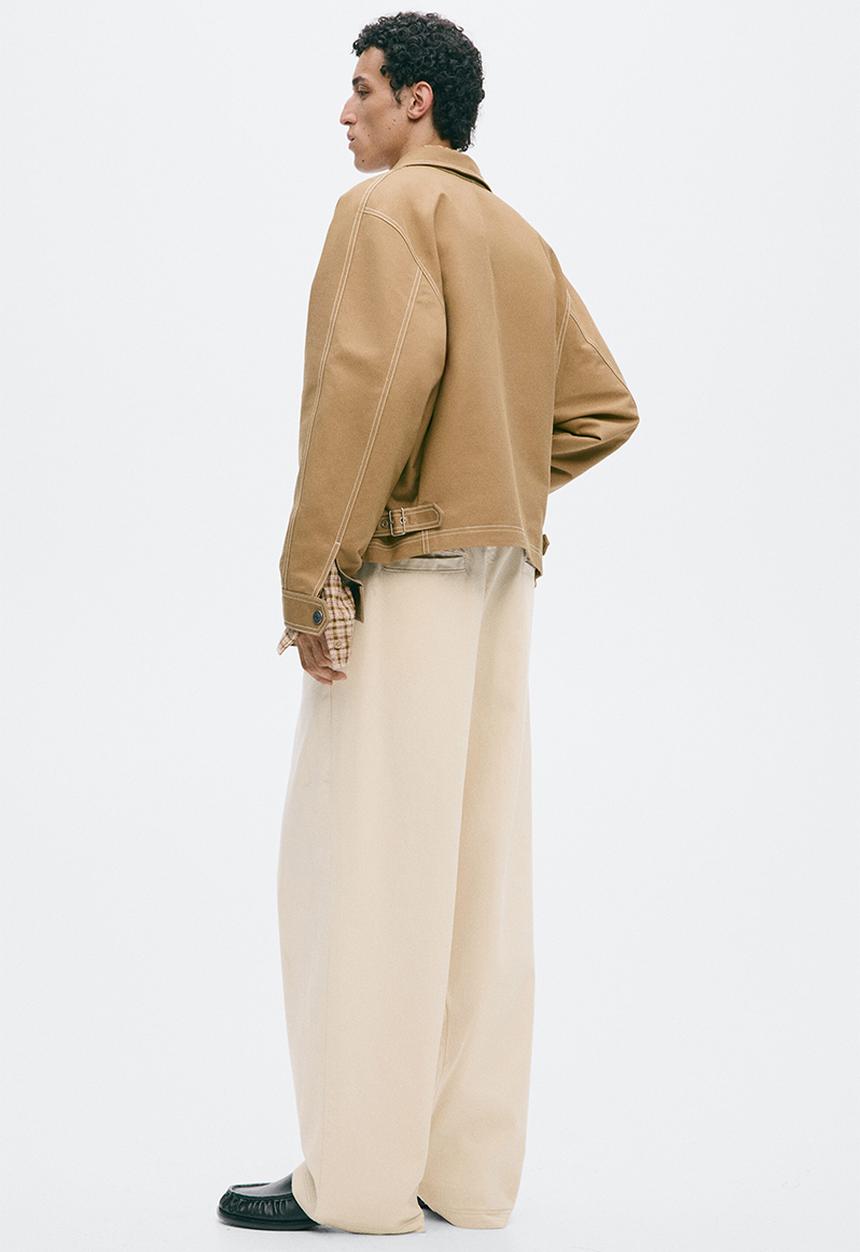 H&M - H&M Atelier: Loose fit denim trousers - cream