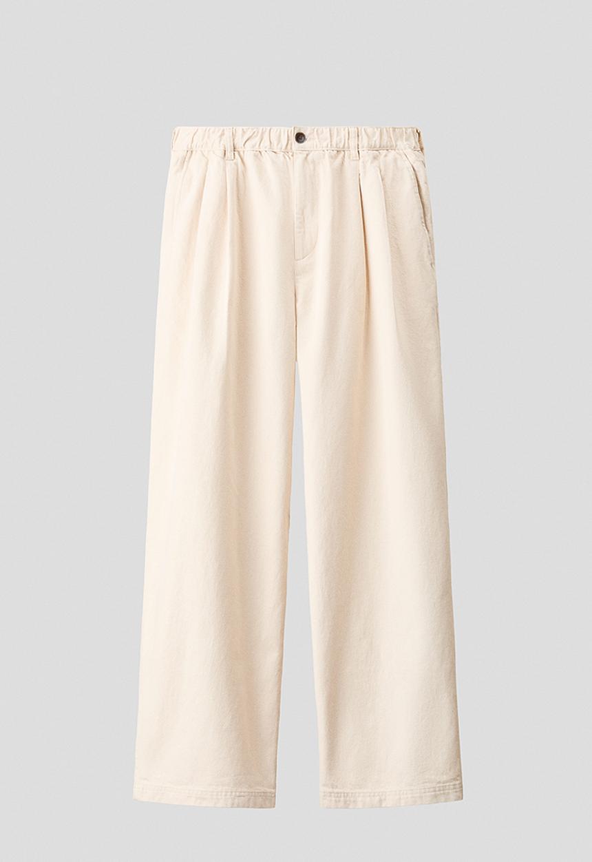 H&M - H&M Atelier: Loose fit denim trousers - cream