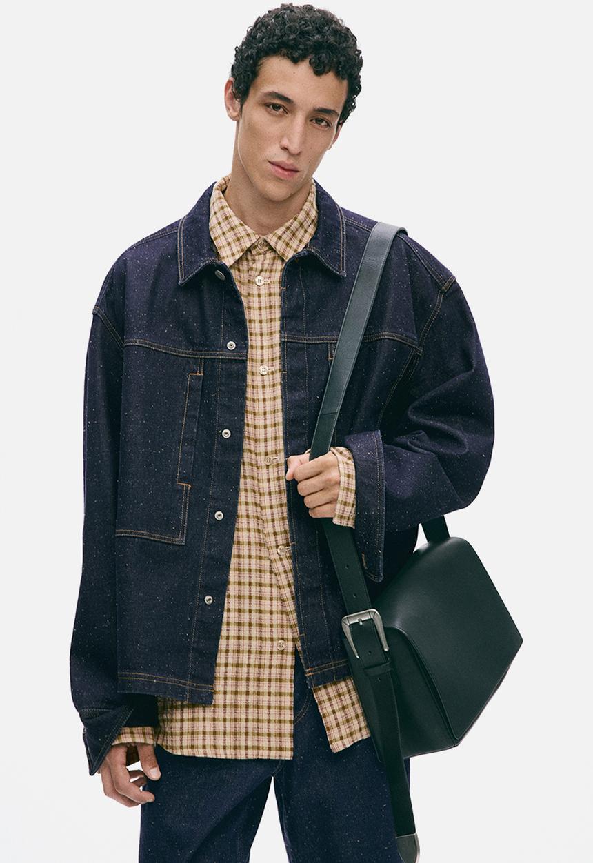 H&M - H&M Atelier: Denim overshirt - dark denim blue