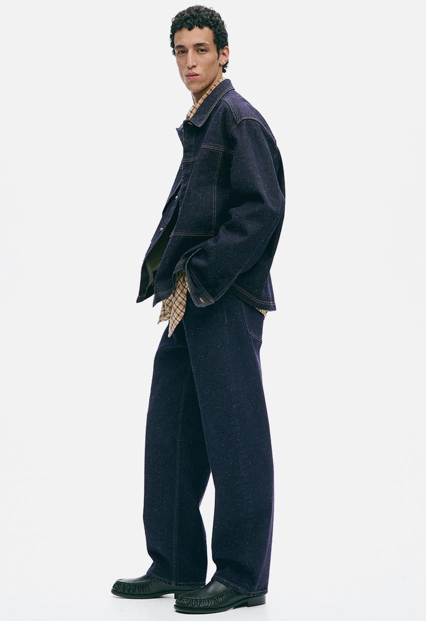 H&M - H&M Atelier: Denim overshirt - dark denim blue
