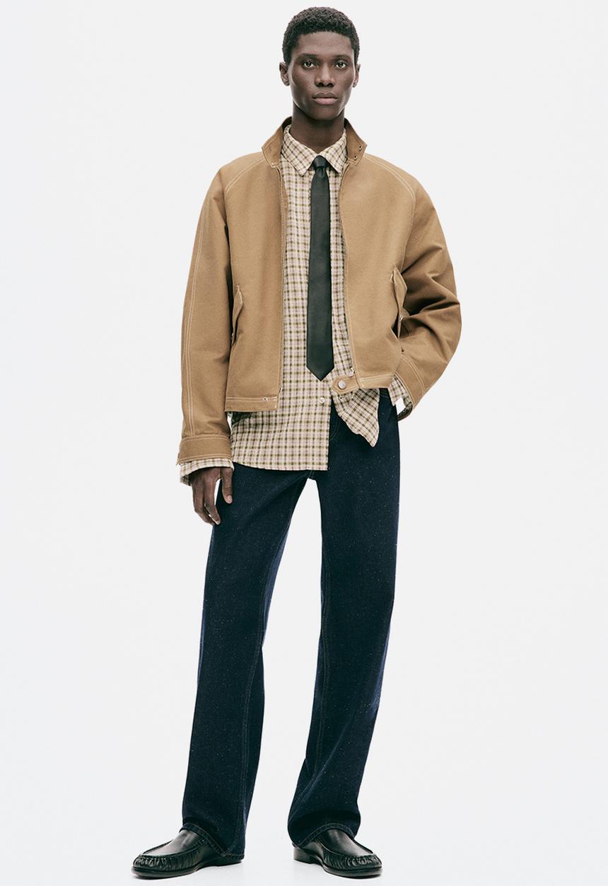 H&M - H&M Atelier: Cotton workwear jacket - dark beige