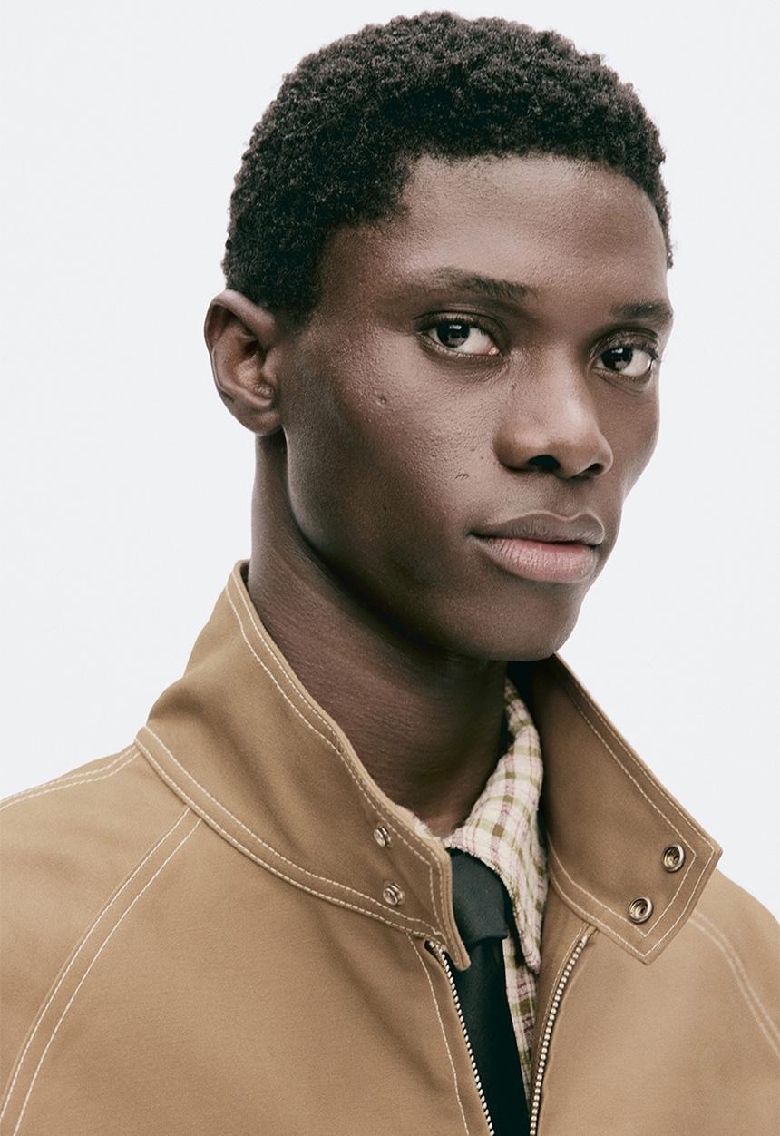 H&M - H&M Atelier: Cotton workwear jacket - dark beige