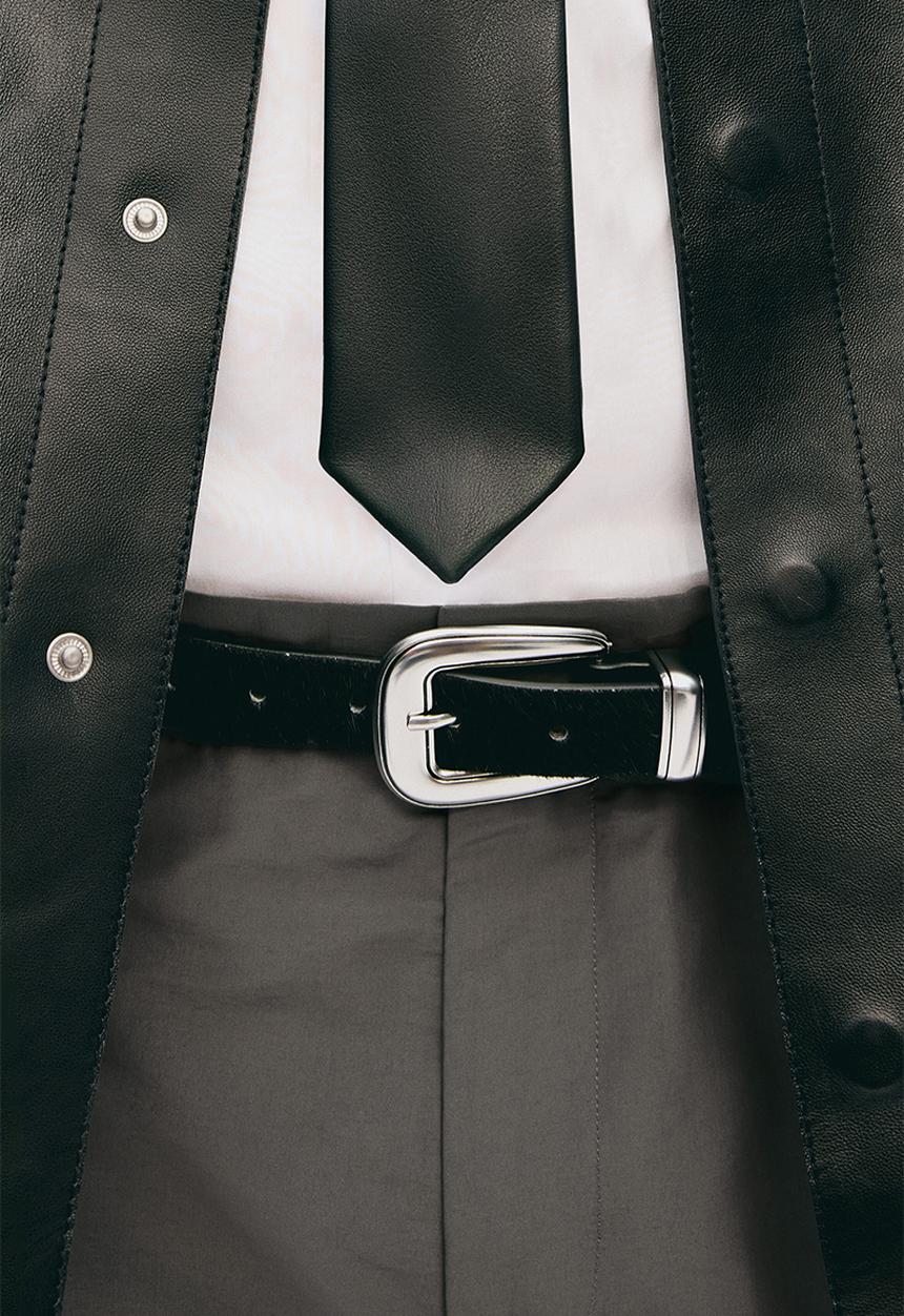 H&M - H&M Atelier: Leather belt - black
