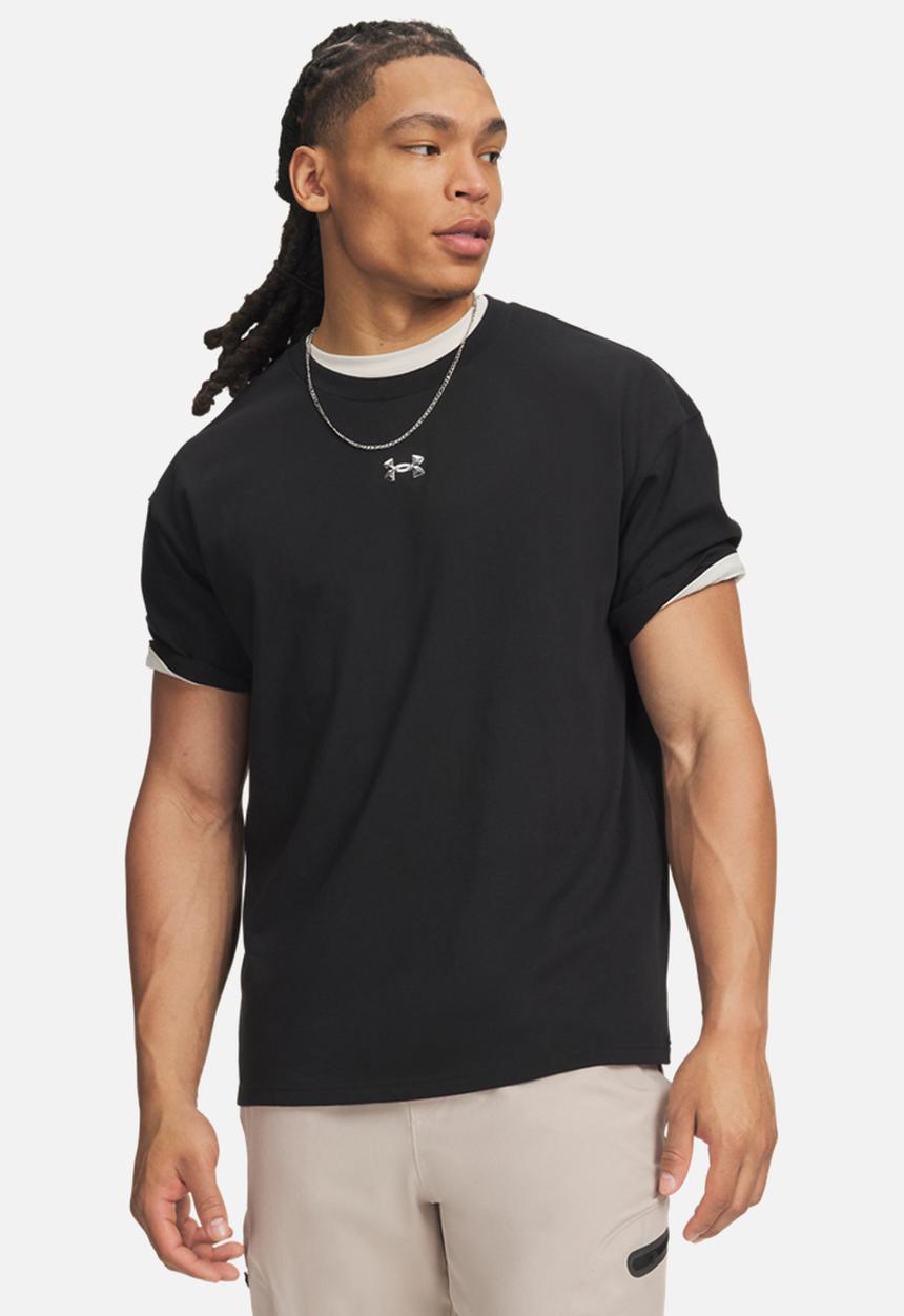 Under Armour - UA Heavyweight Metal Logo S/S Tee - Black