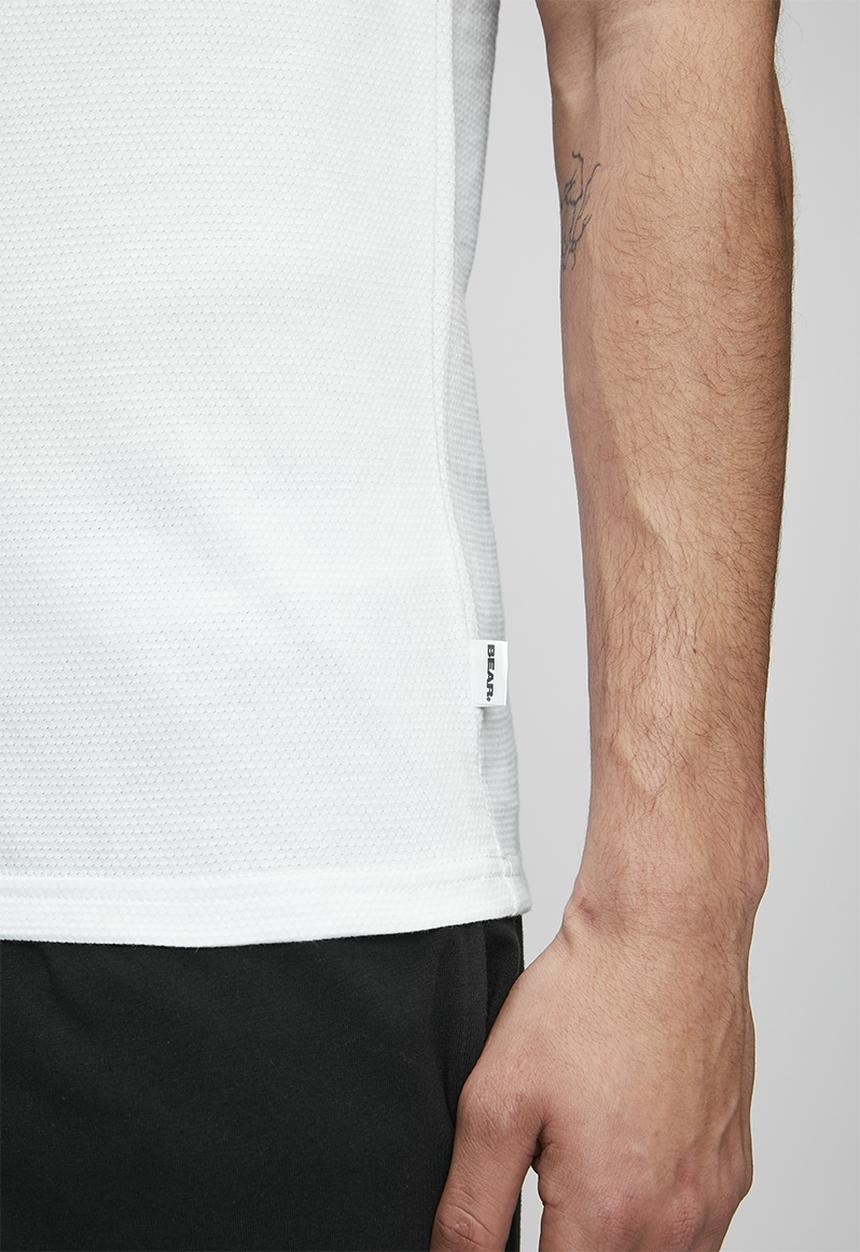 Bear - 2Pk eyelet vests - white