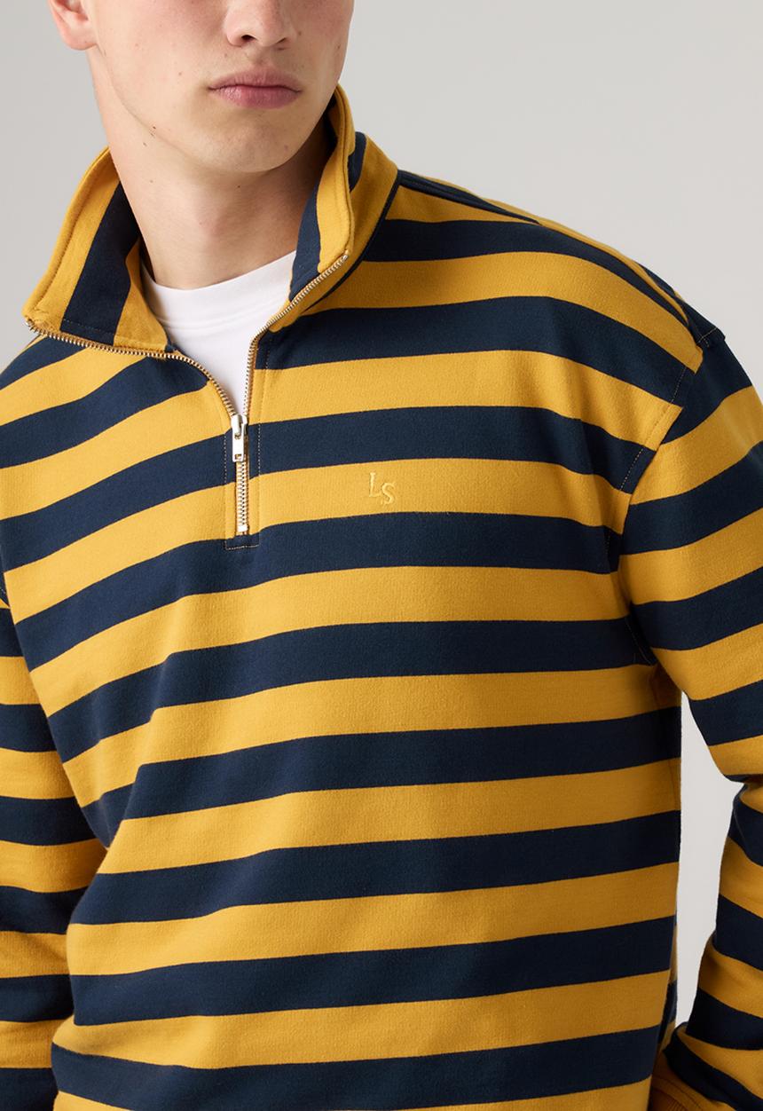 Levi’s® - CAMERON 1/4 ZIP - 0083X-0004 - Pollard Stripe NAVY BLAZER