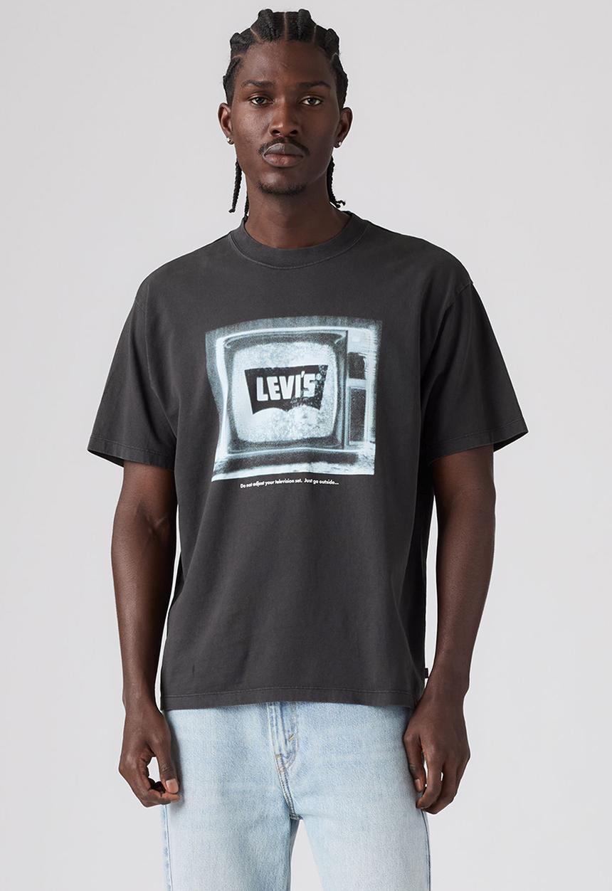 Levi’s® - VINTAGE FIT GRAPHIC TEE - 87373-0441 BLURRED BW TV PHANTOM