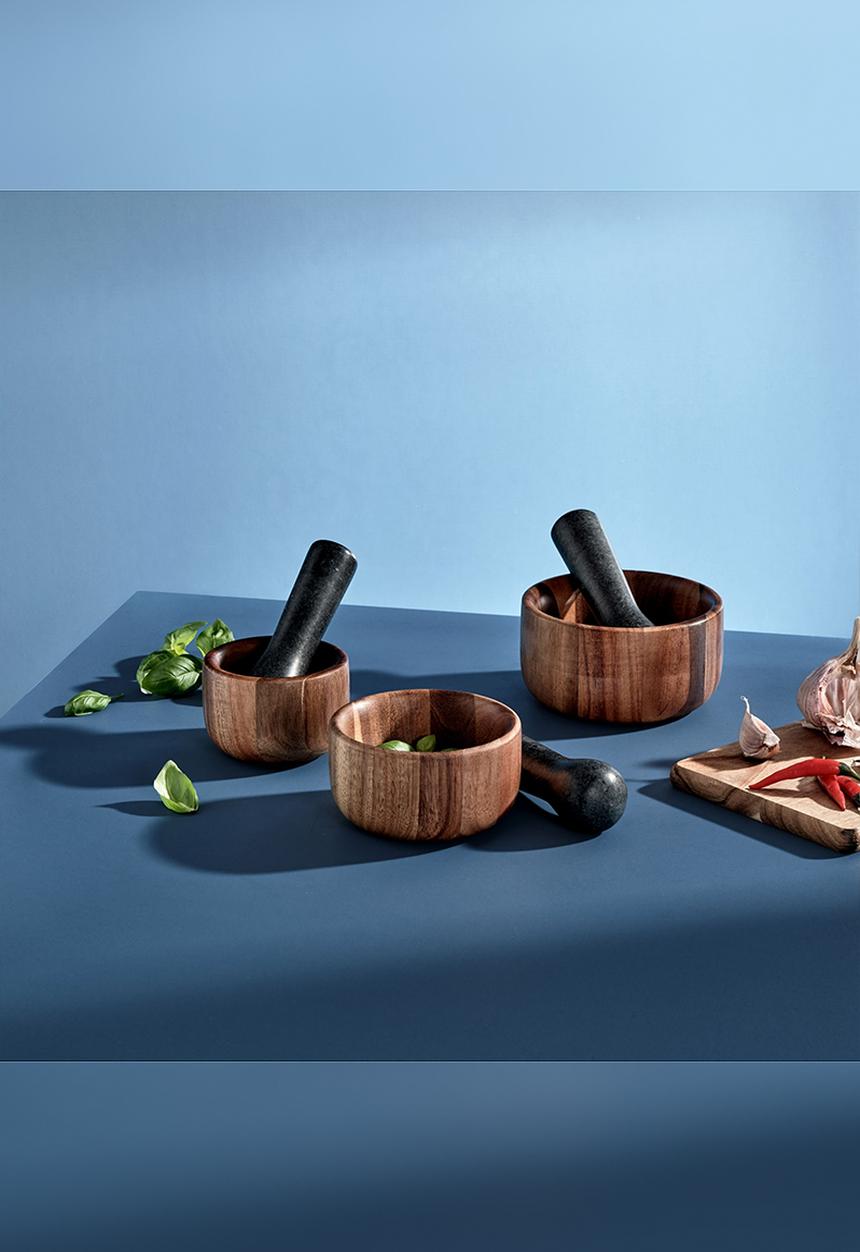 Adhoc - Adhoc Mortar Taru, acacia wood/granite, 11 cm