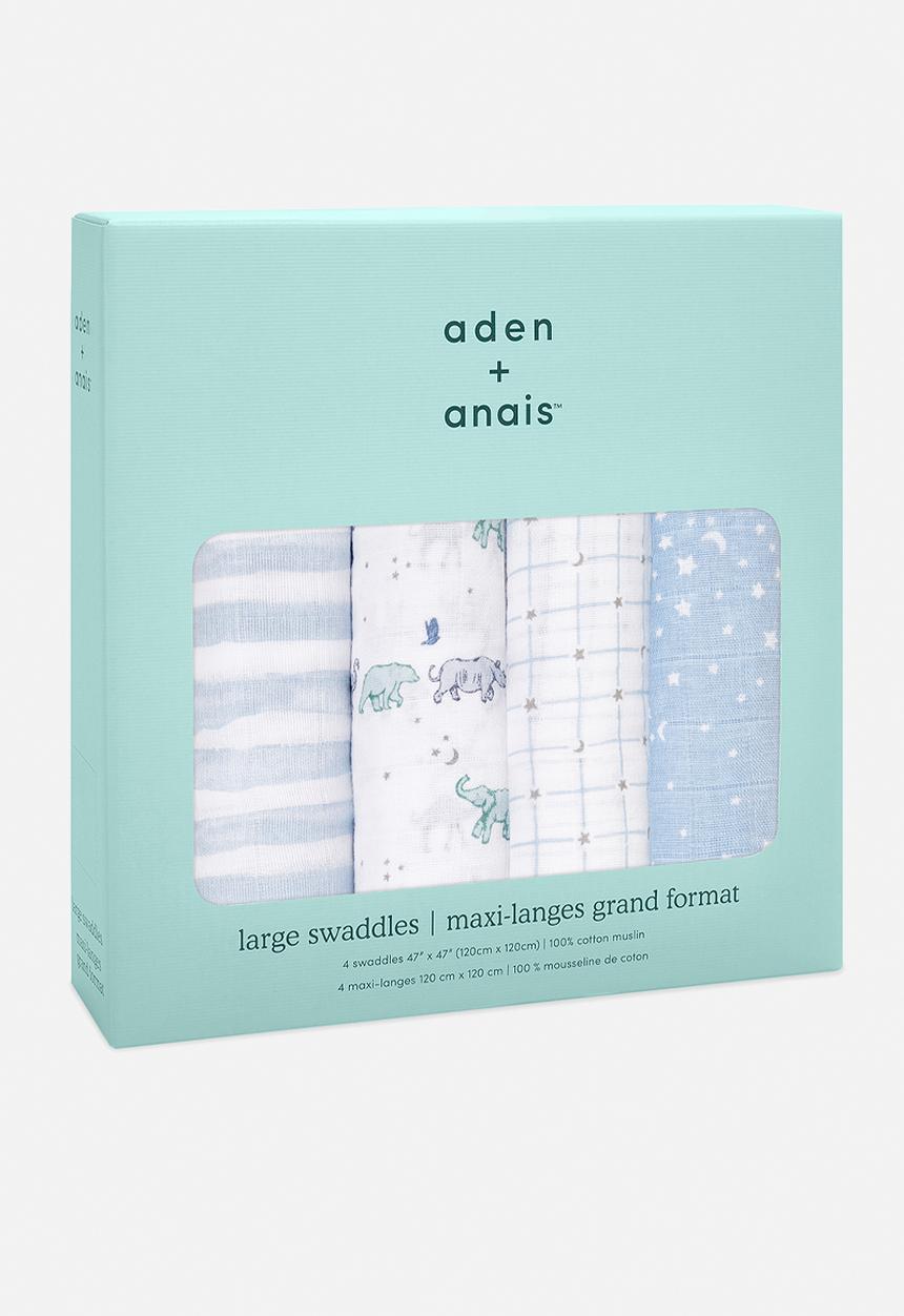 Aden & Anais - Large Swaddles Cotton Muslin 4Pk - Rising Star 4-Pack