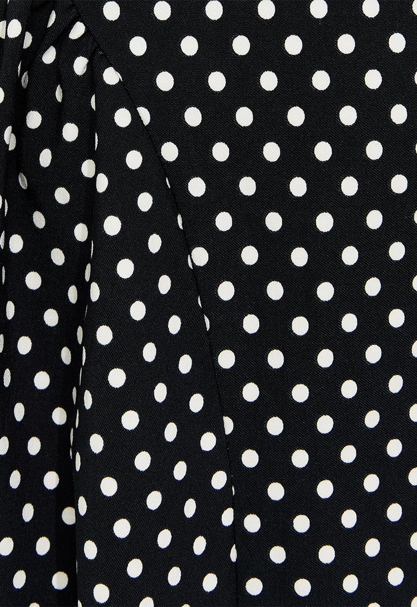 New Look - Ex spt beng sq nck seam midi - black spot