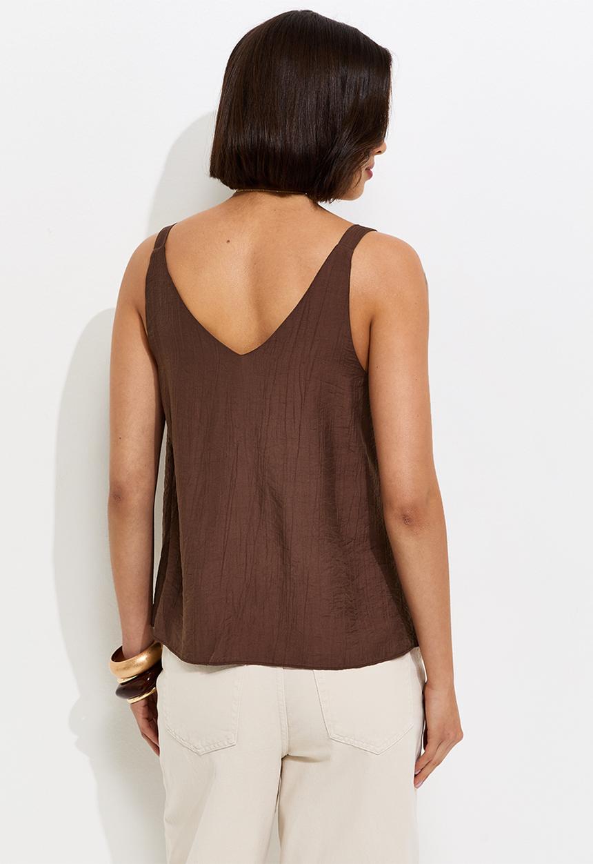 New Look - Alison kiki btn cami - brown