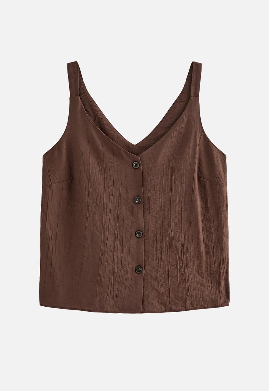 New Look - Alison kiki btn cami - brown