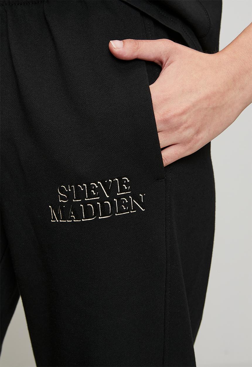 Steve Madden - Ladies molly wideleg jogger - black