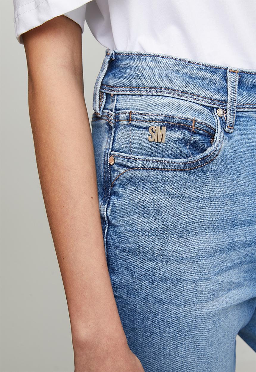 Steve Madden - Ladies zoe contour curvy mid wash skinny - mid blue