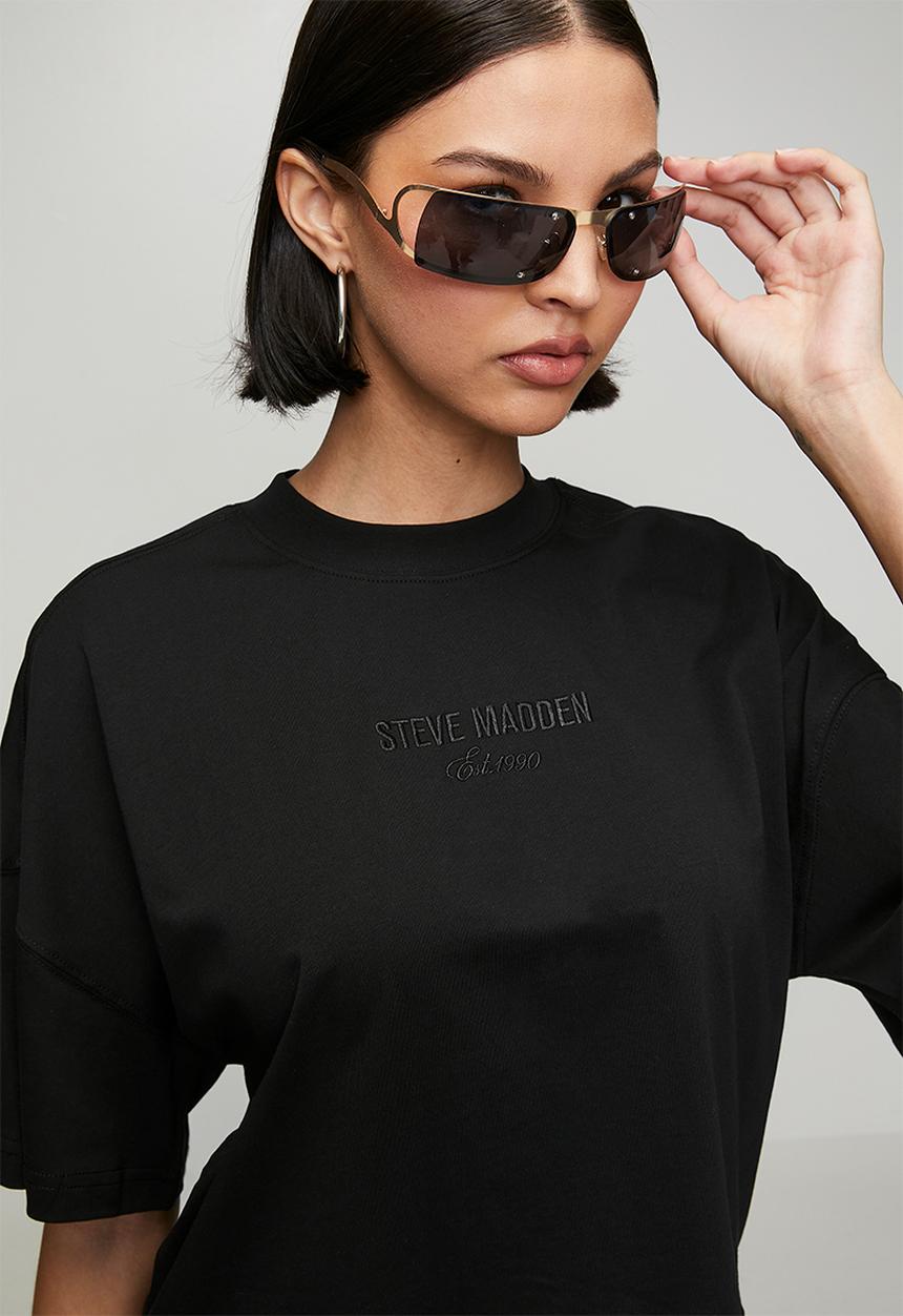 Steve Madden - Ladies penelope boxy T-shirt - black