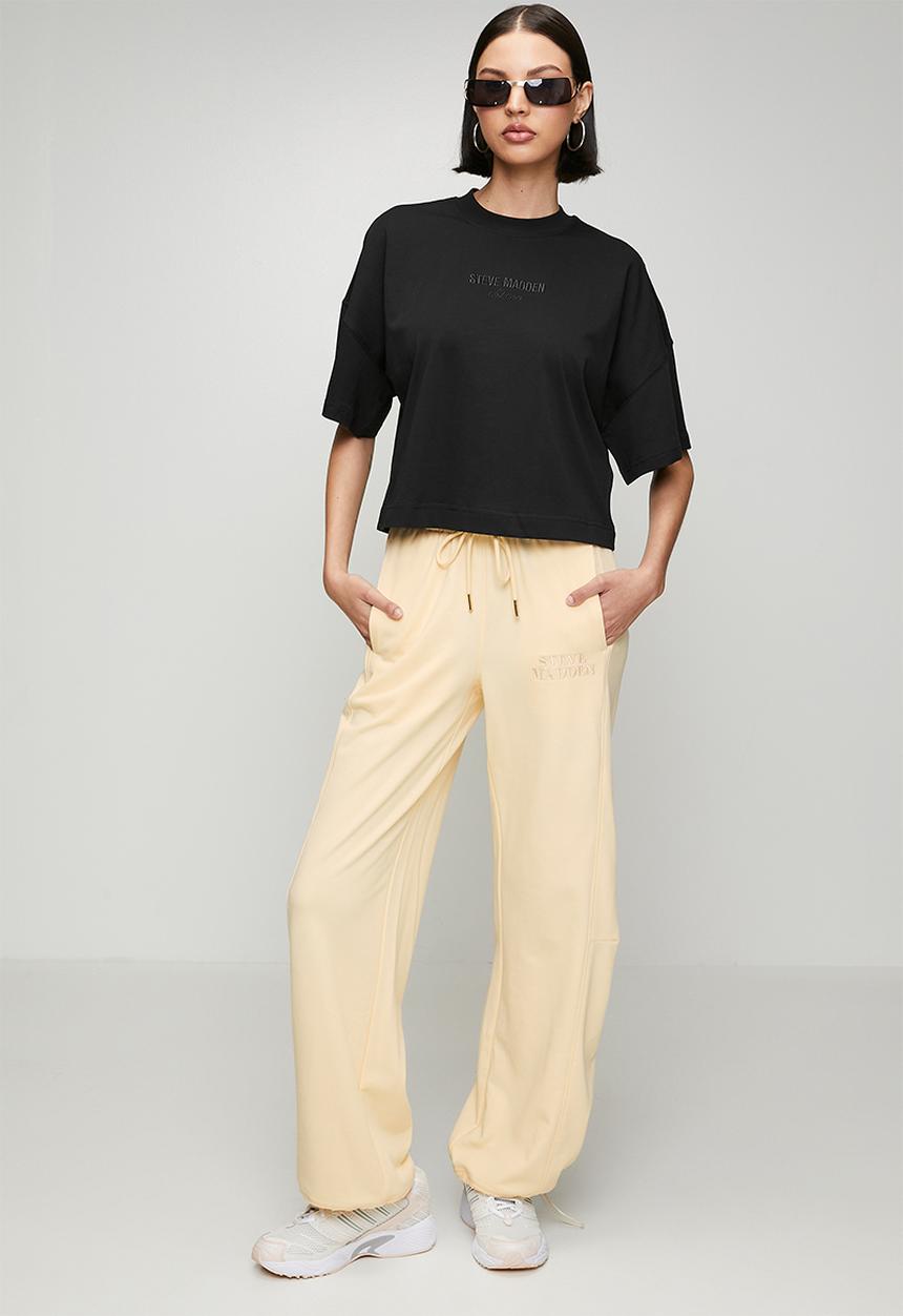 Steve Madden - Ladies molly wideleg jogger - cream