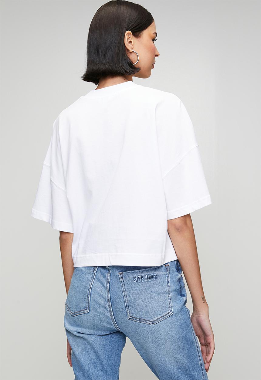 Steve Madden - Ladies penelope boxy t-shirt - white