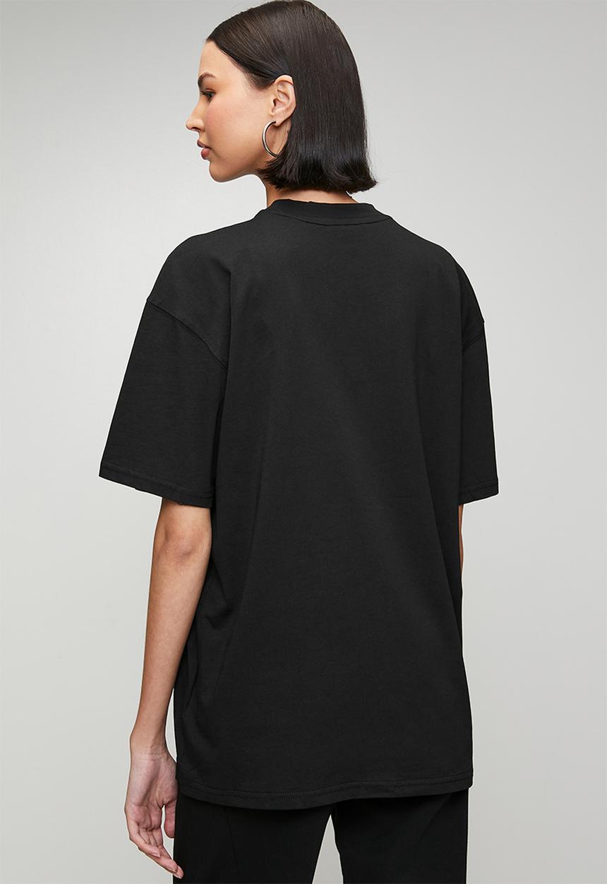 Steve Madden - Ladies esme oversized graphic t- shirt - black