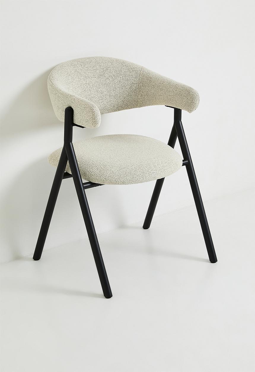 Sixth Floor - Nobu Dining Chair - Black & Cream 