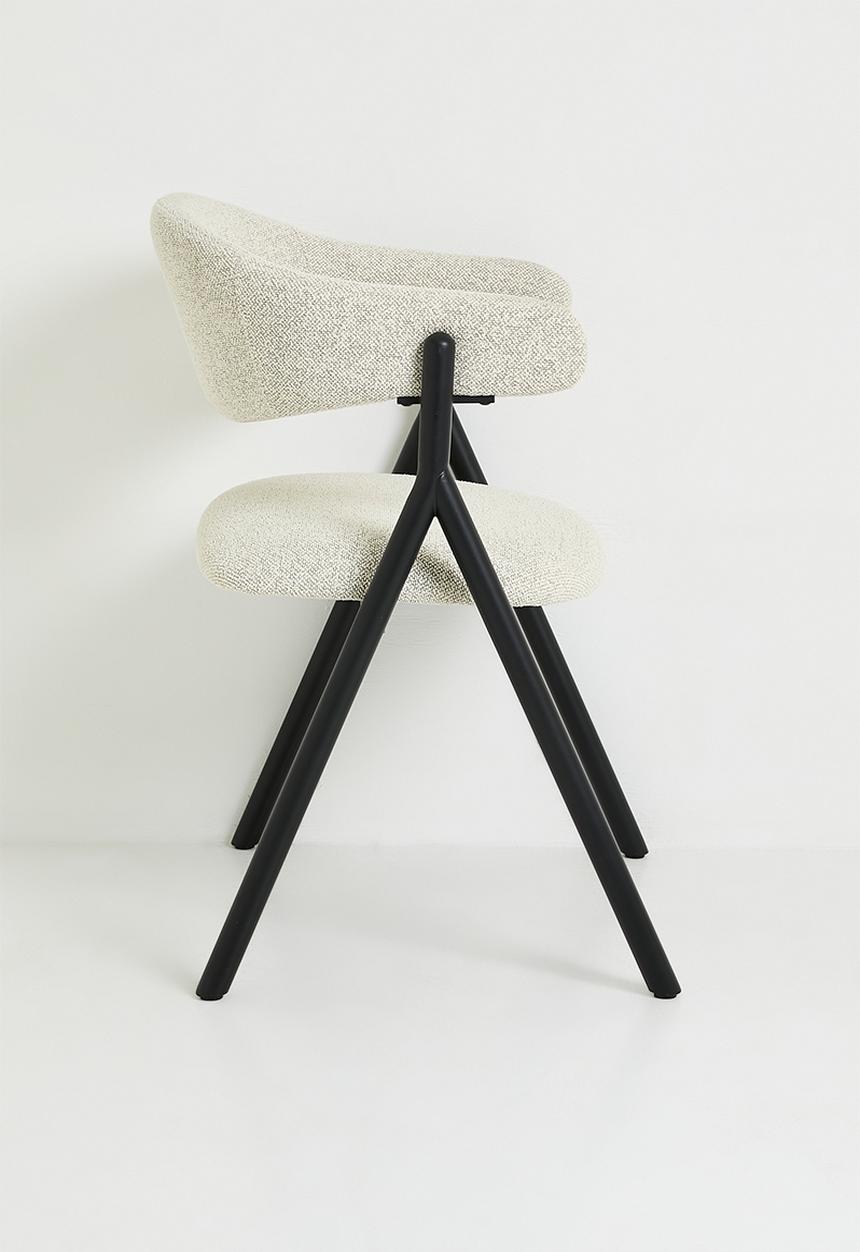 Sixth Floor - Nobu Dining Chair - Black & Cream 