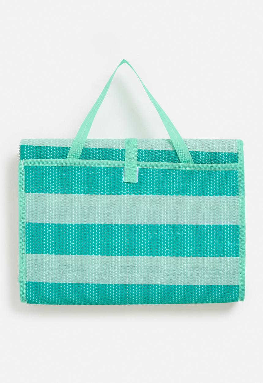 H&S - Stripe folded beachmat - Teal