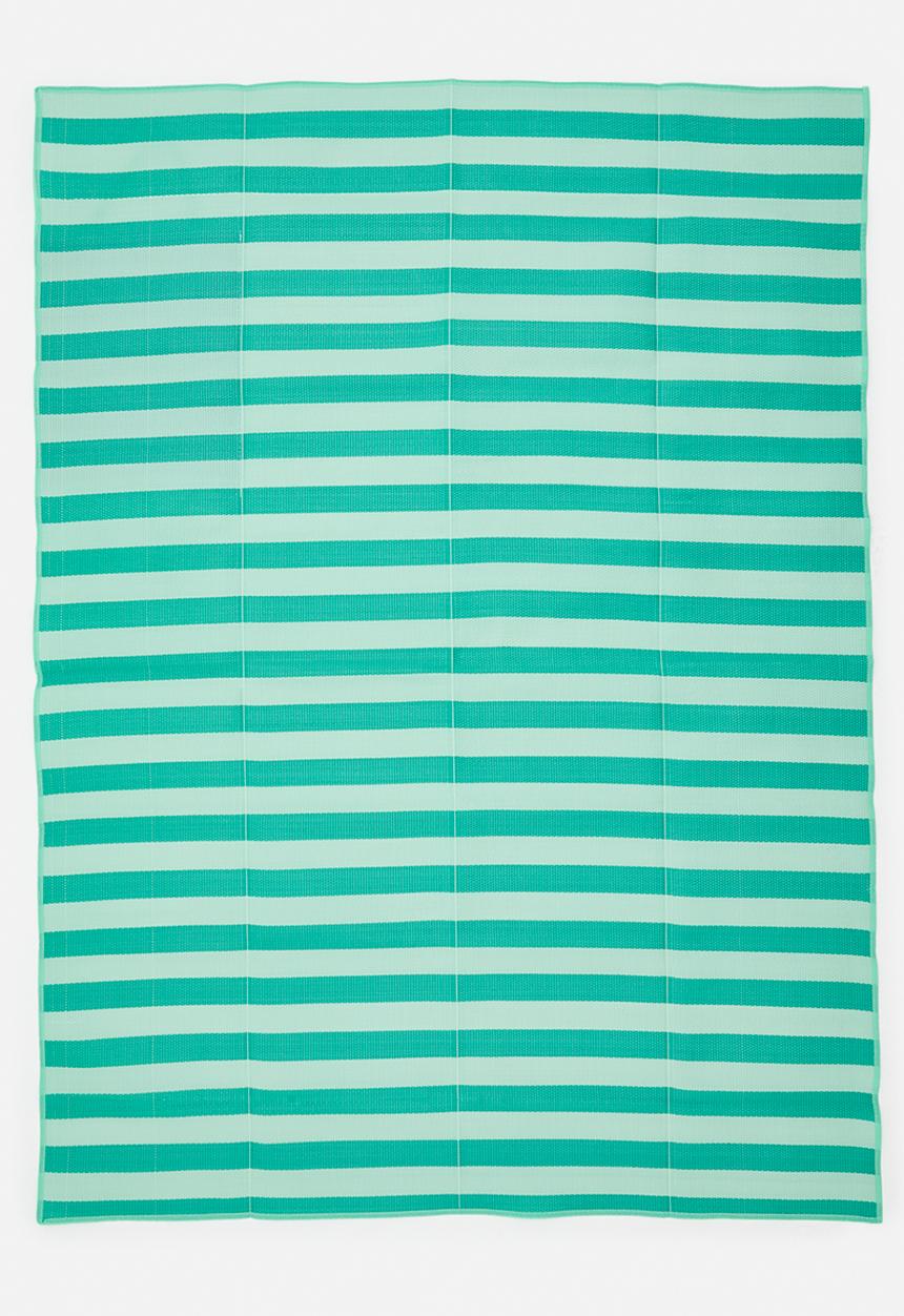 H&S - Stripe folded beachmat - Teal