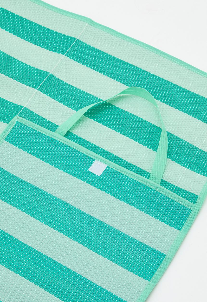 H&S - Stripe folded beachmat - Teal