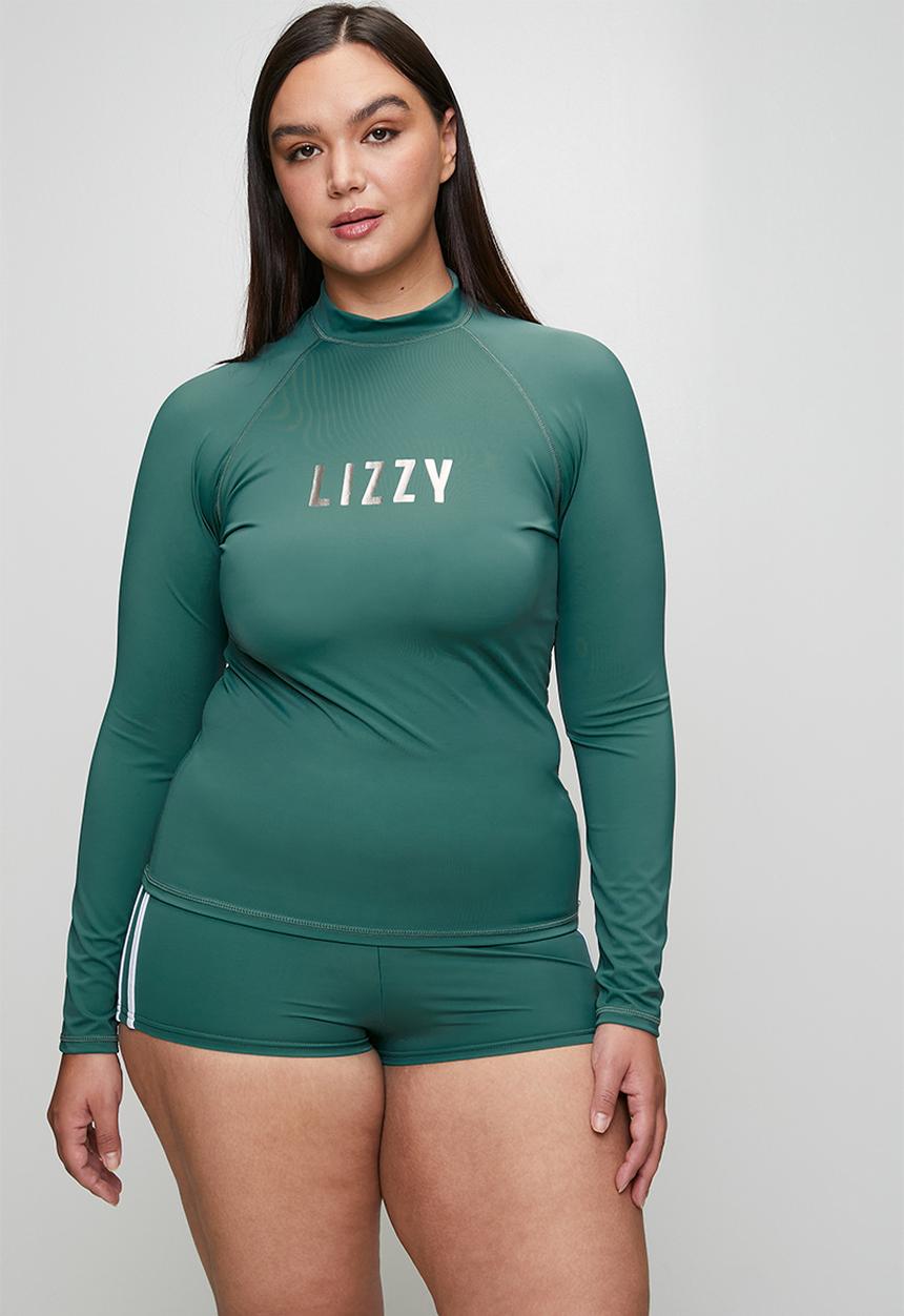 Lizzy - Plus ladies swim shorts - north atlantic green