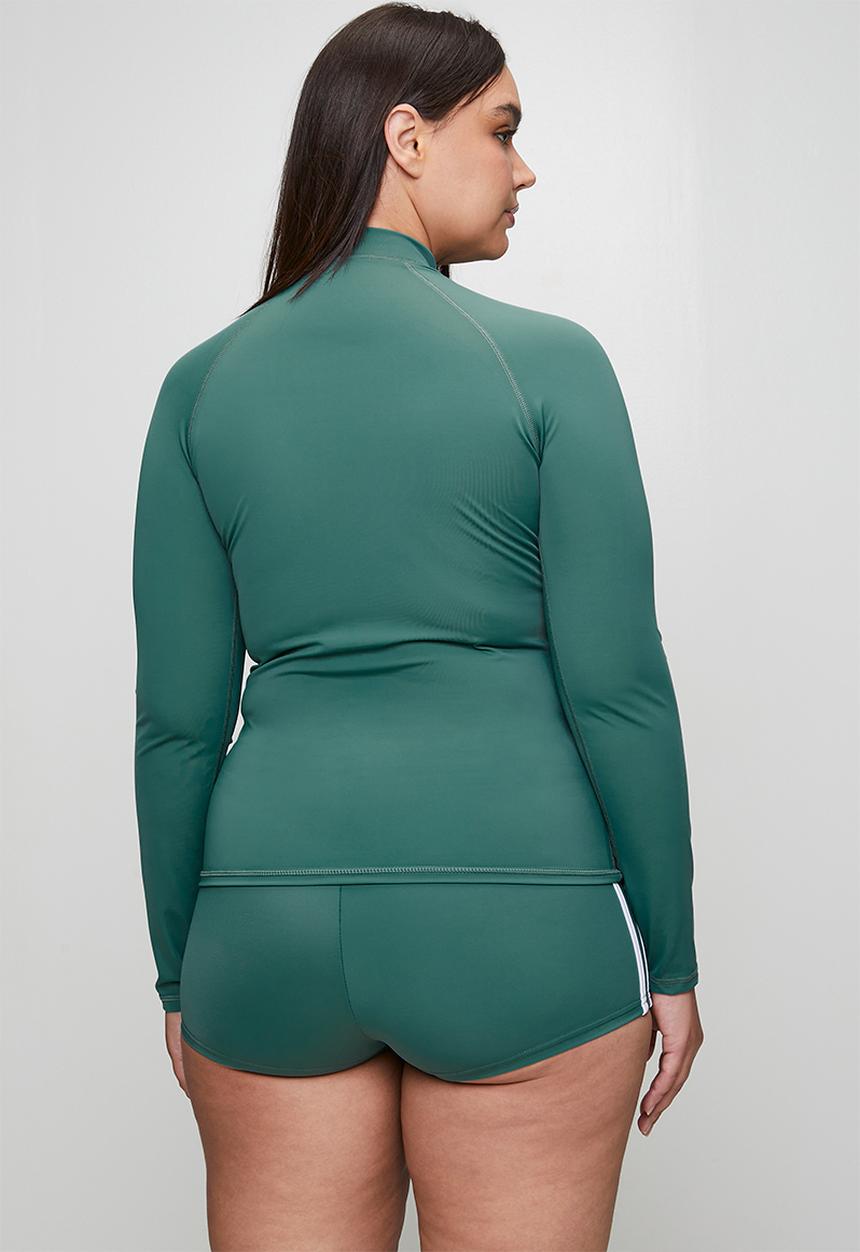 Lizzy - Plus ladies swim shorts - north atlantic green