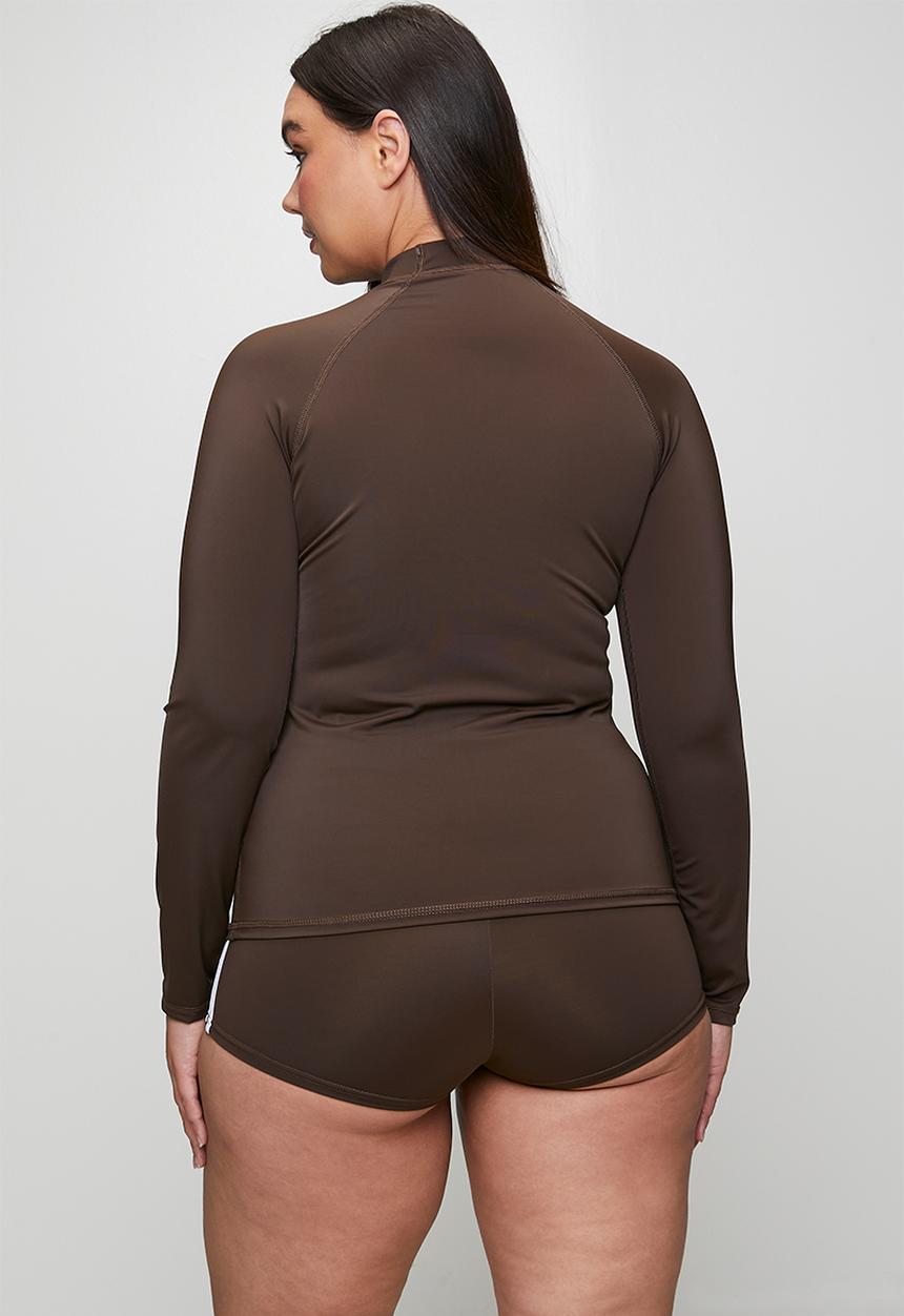 Lizzy - Plus ladies swim shorts - java