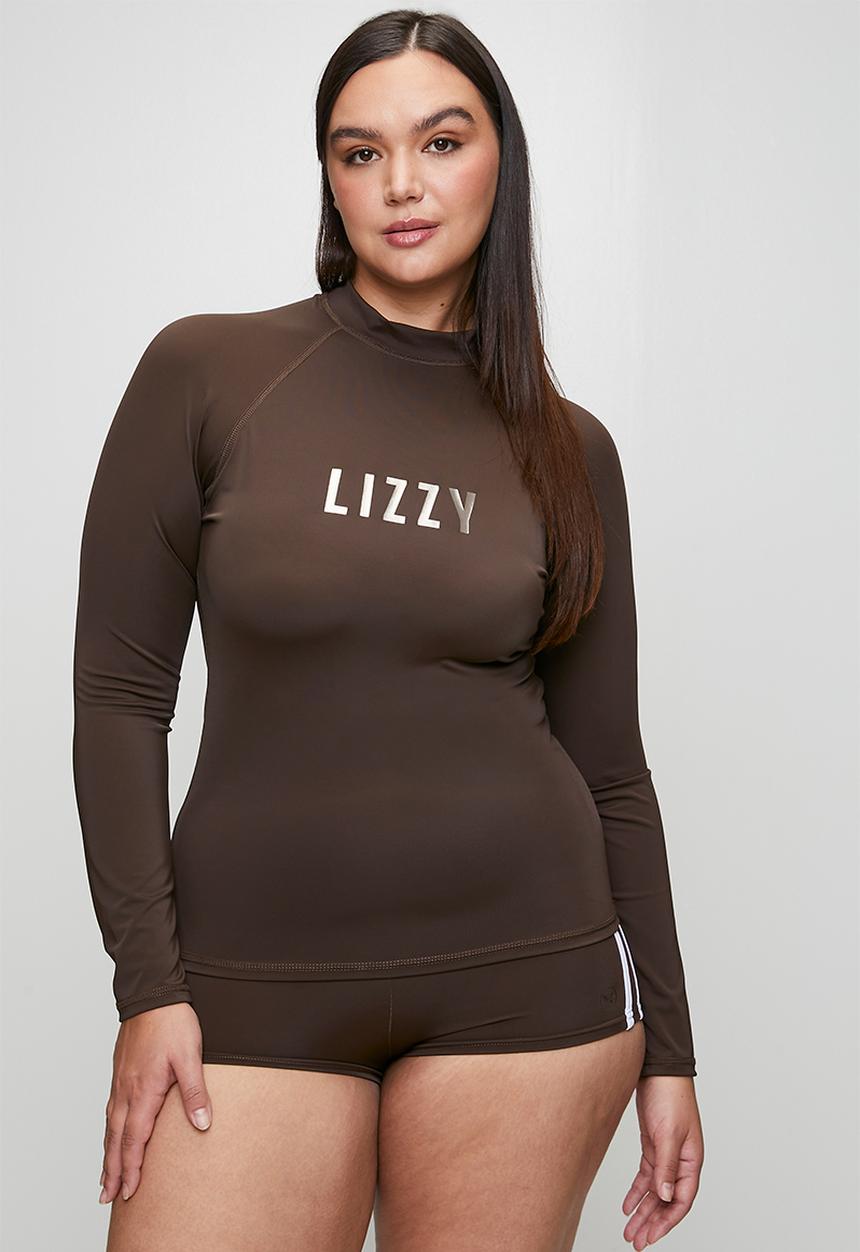 Lizzy - Plus ladies ls rashie - java