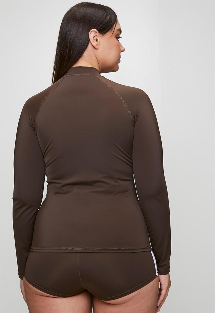 Lizzy - Plus ladies ls rashie - java