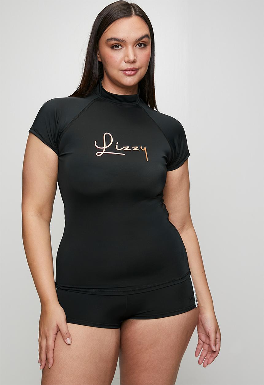 Lizzy - Plus ladies swim shorts - black
