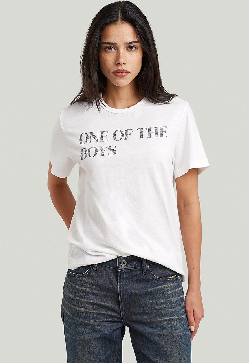 G-STAR - Regular text r T-shirt wmn - milk