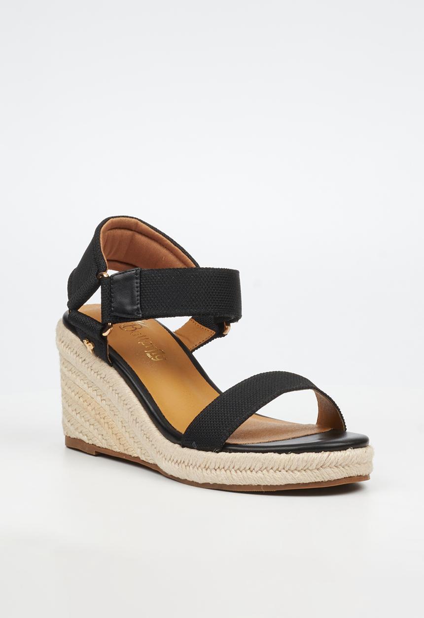 Butterfly Feet - Escada 1 espadrille wedge heel - black
