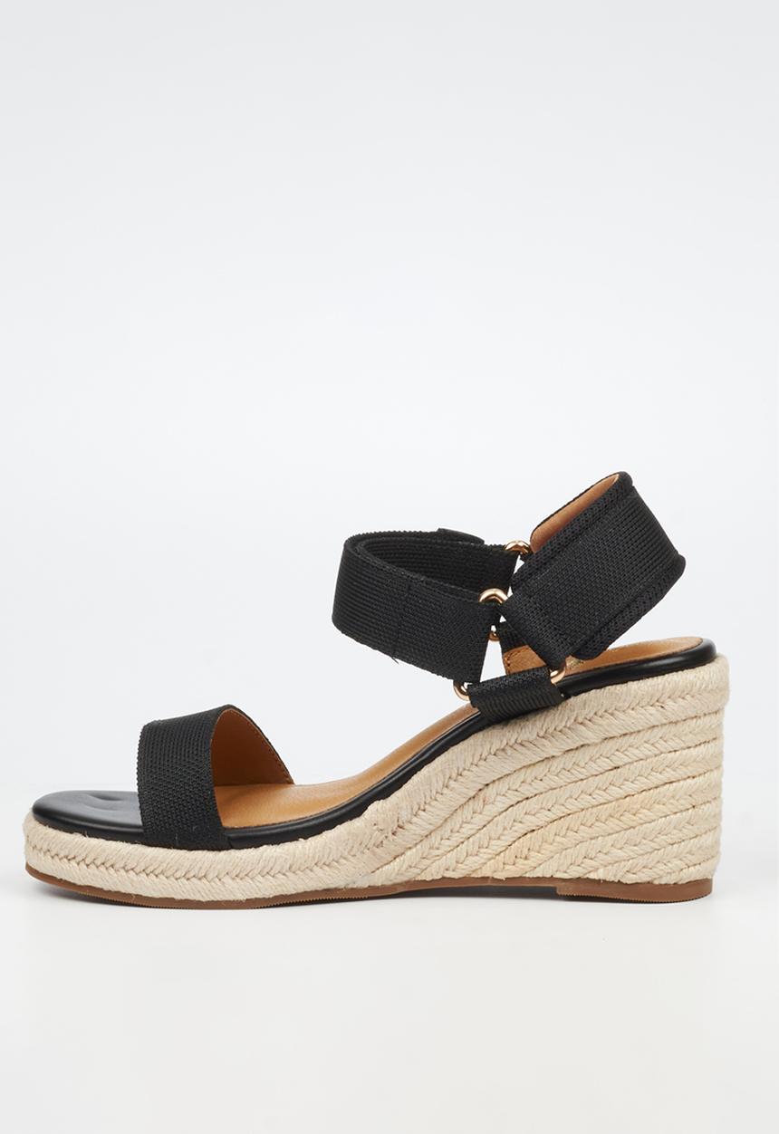 Butterfly Feet - Escada 1 espadrille wedge heel - black