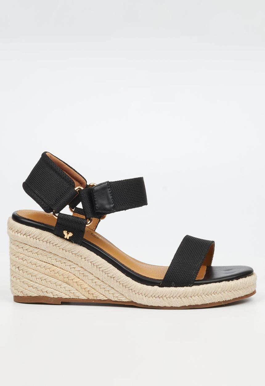 Butterfly Feet - Escada 1 espadrille wedge heel - black