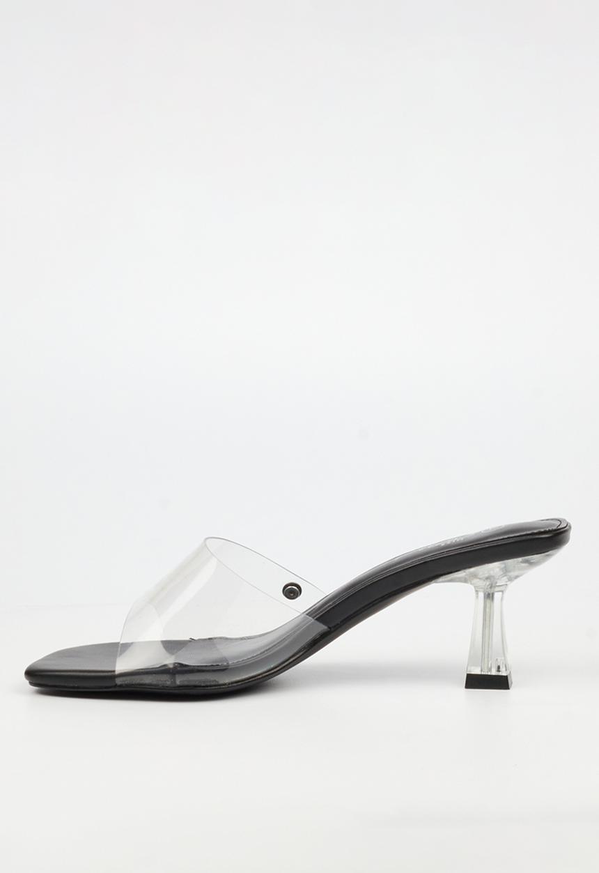 Miss Black - Edith 1 vynil strap heel - black