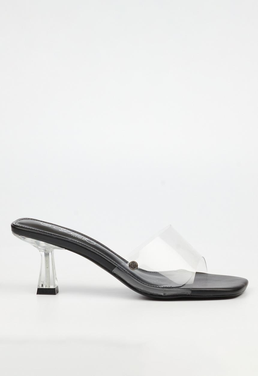 Miss Black - Edith 1 vynil strap heel - black