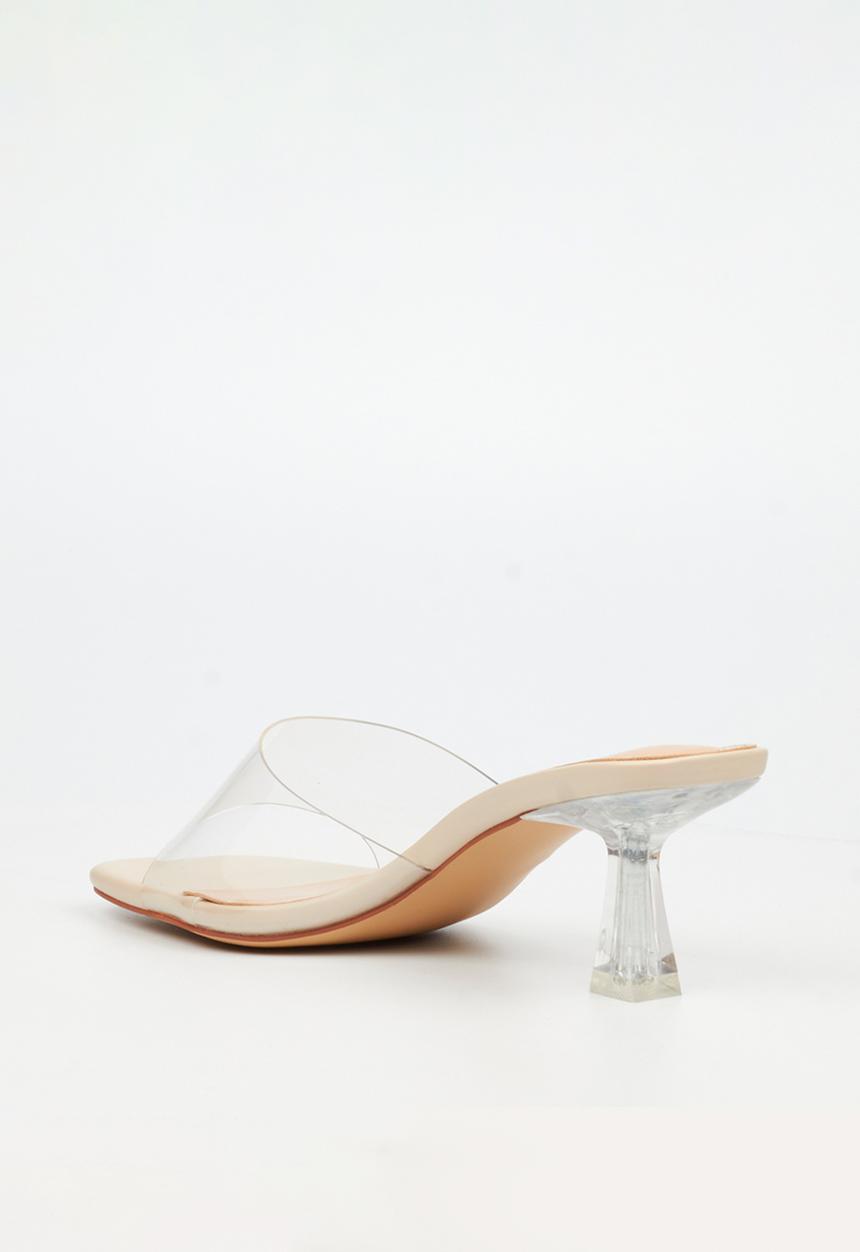 Miss Black - Edith 1 vynil strap heel - natural