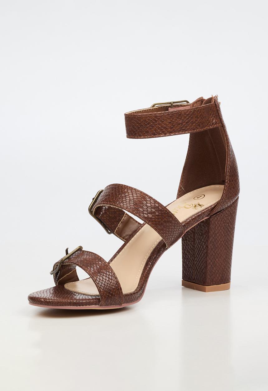 Butterfly Feet - Jaydin 1 strappy ankle strap heel - chocolate