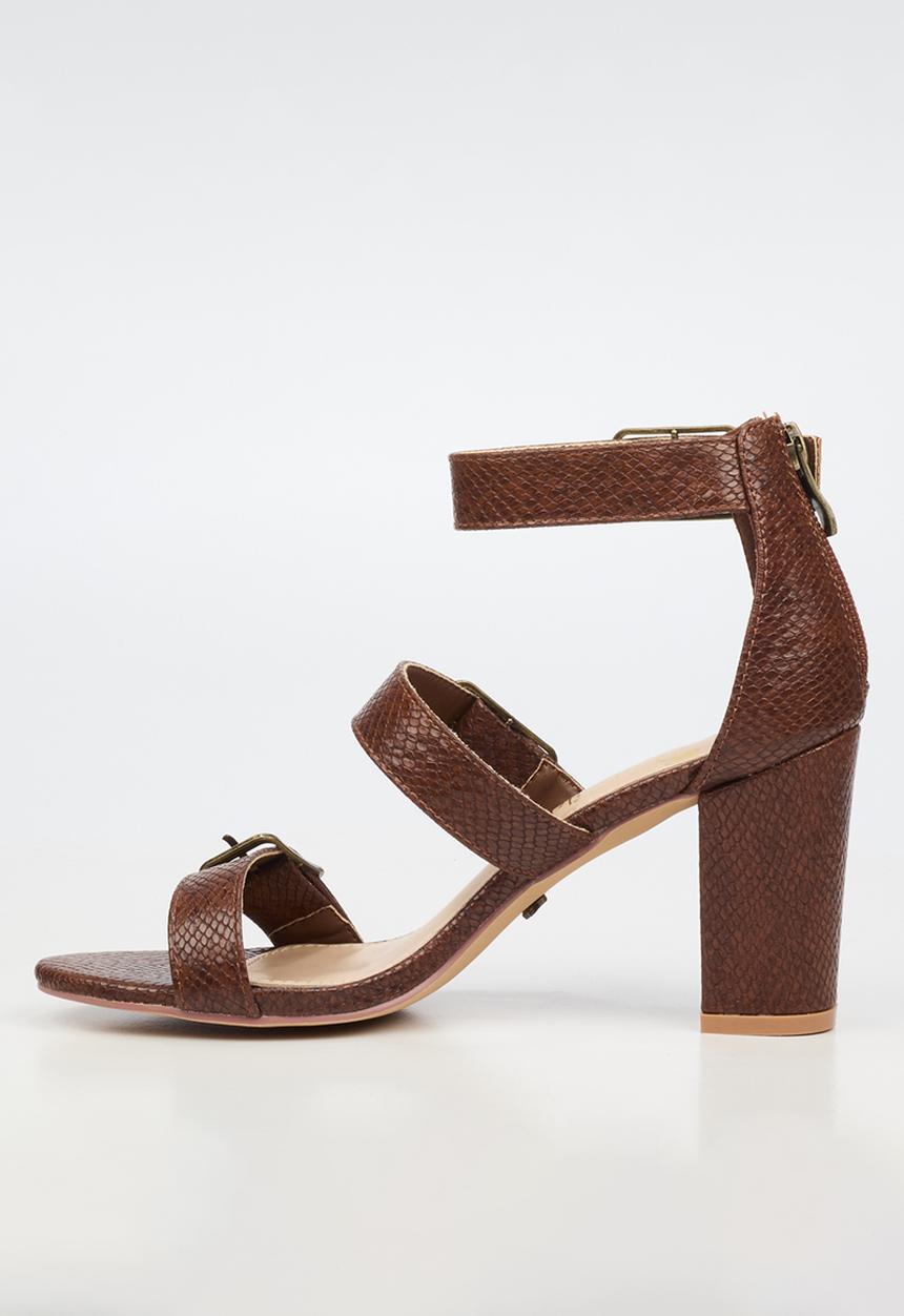Butterfly Feet - Jaydin 1 strappy ankle strap heel - chocolate