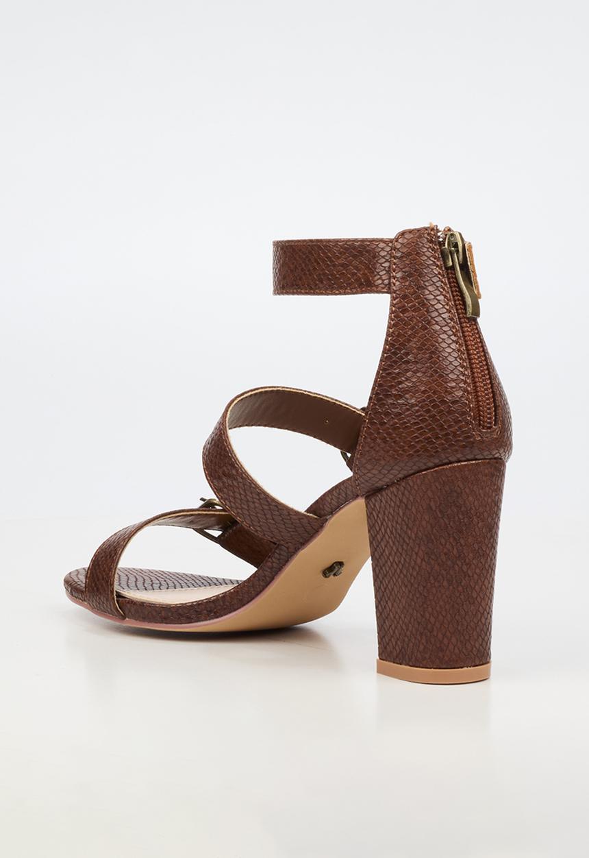 Butterfly Feet - Jaydin 1 strappy ankle strap heel - chocolate