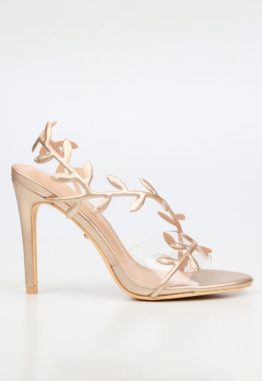 Miss Black - Jazz 47 leaf detail heel - champagne