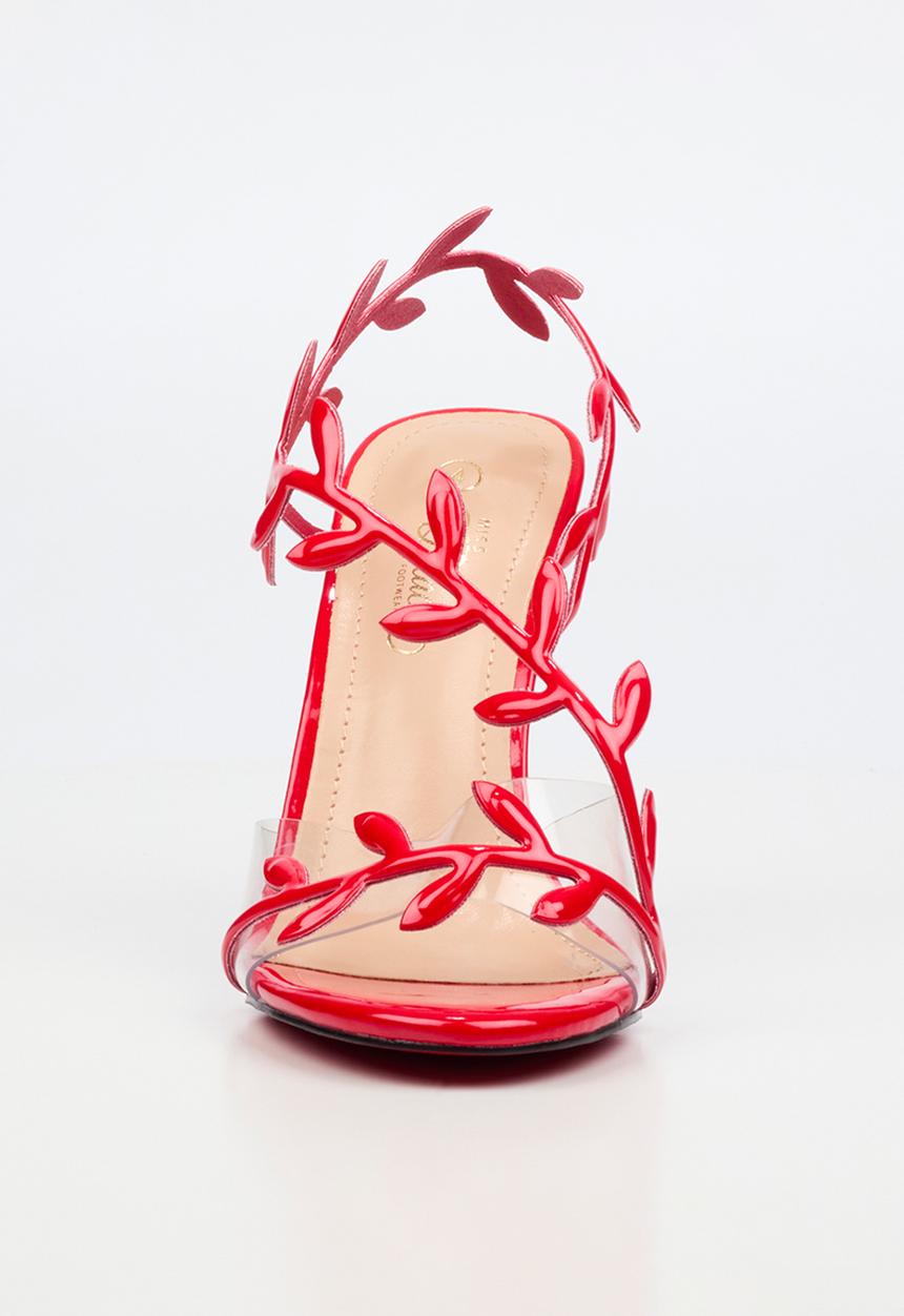 Miss Black - Jazz 47 leaf detail heel - red