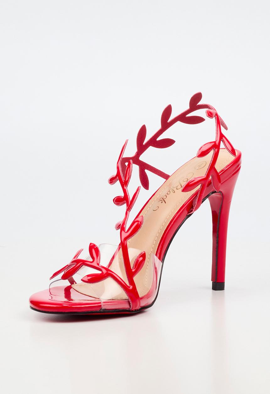 Miss Black - Jazz 47 leaf detail heel - red